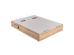 Sommier com Arrumação Elétrica PIKOLIN Design Tampa Dupla - 150x190cm (31 Cm de Altura - Roble)
