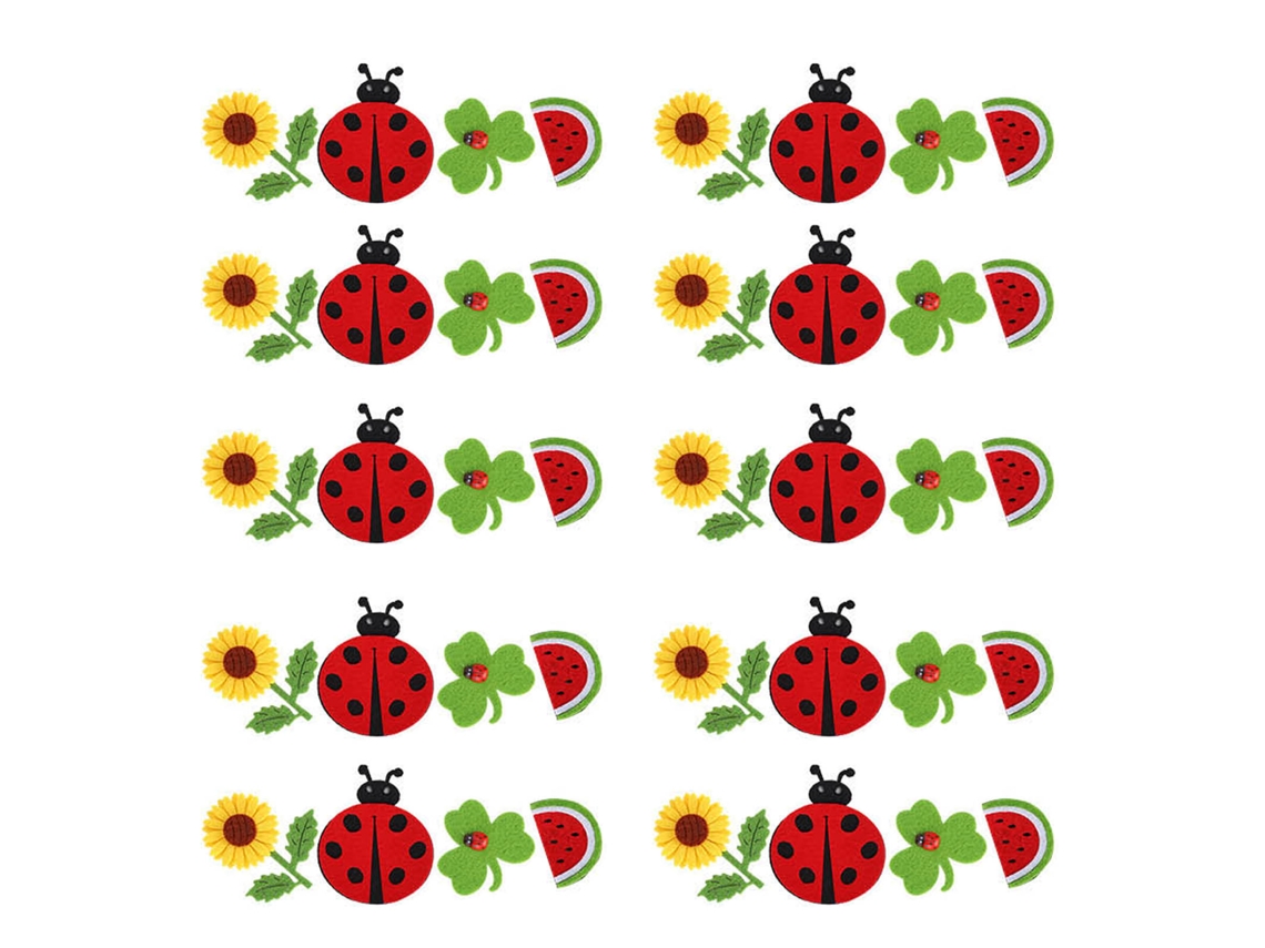 40 Peças Insetos e Plantas de Feltro Decoração Infantil