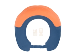 Mali boné de Lavar Cabelo Infantil Impermeável Silicone Ajustável com Borda Alargada Laranja Azul