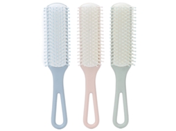 2026 set de 3 Escovas e Pentes para Cabelo Desembaraçador com Cabo Confortável Ferramentas de Estilo em Diferentes Cores
