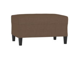 Conjunto 1 Banco Para Os Pés Vidaxl Marrom Tecido (70 X 55 X 41 Cm)