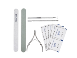 2026altiro-kit De Ferramentas De Manicura: Lixa De Unhas, Tesoura De Cutículas, Empurrador De Aço E Ferramenta De Remoção De Esmalte