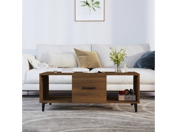 Vidaxl Mesa De Centro 102x50x40 Cm Derivados Madeira Carvalho Castanho