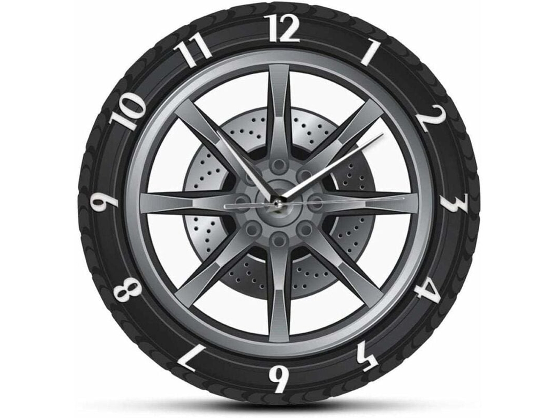 Relógio Parede Mecânico Retro Para Oficina Auto, Presente Ideal Para Oficinas De Reparação E Garagens