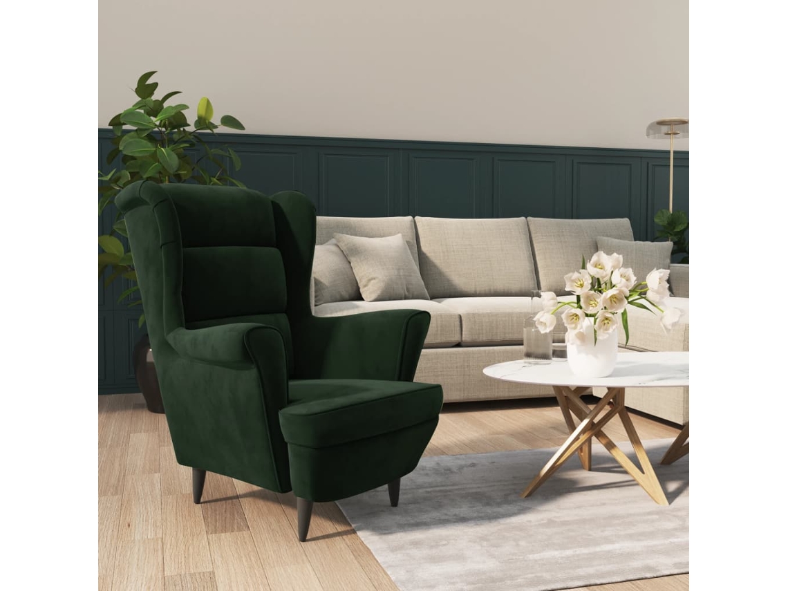 Poltrona Em Veludo Verde Escuro DKD HOME DECOR