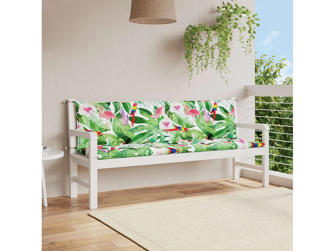 Vidaxl Almofadões P/ Banco De Jardim 2 Pcs 200x50x7 Cm Tecido Multicor