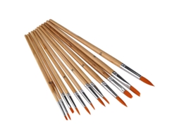 Grupos De Escova De Pintura De Cabelo De Nylon 12pcs Allinless