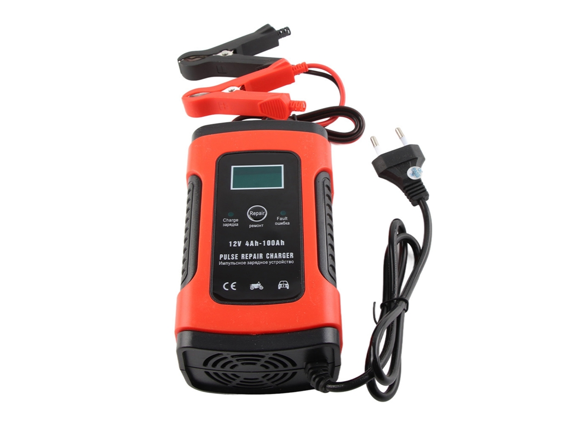 Lurelia Carregador De Bateria 12v 5a Lcd Chumbo-ácido Gel Para Carro E Moto