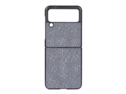 Capa De Couro Pu Com Glitter Para Samsung Galaxy Z Flip3 5g