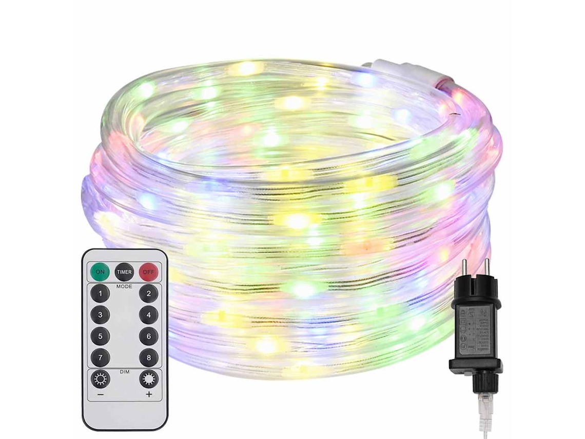 Decoração Com Luzes De Corda Vidaxl Multicolorido Pvc (100 M)