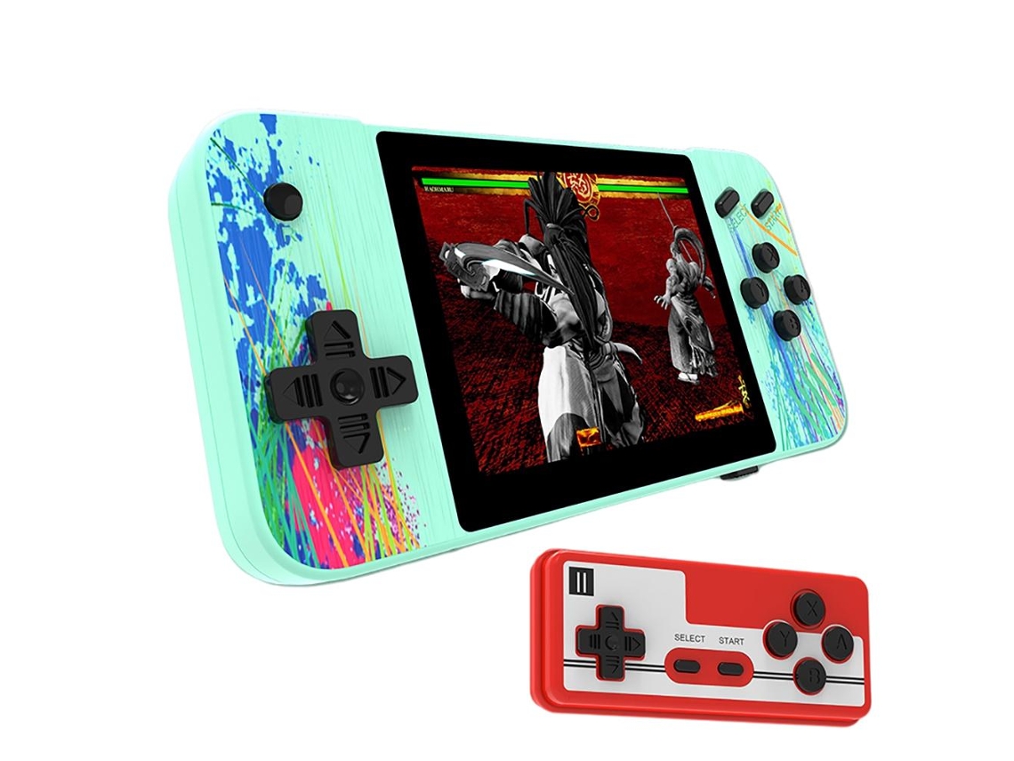 Console de Jogos Portátil Retrô com 800 Jogos Clássicos Tela 3.5 Polegadas Suporta 2 Jogadores
