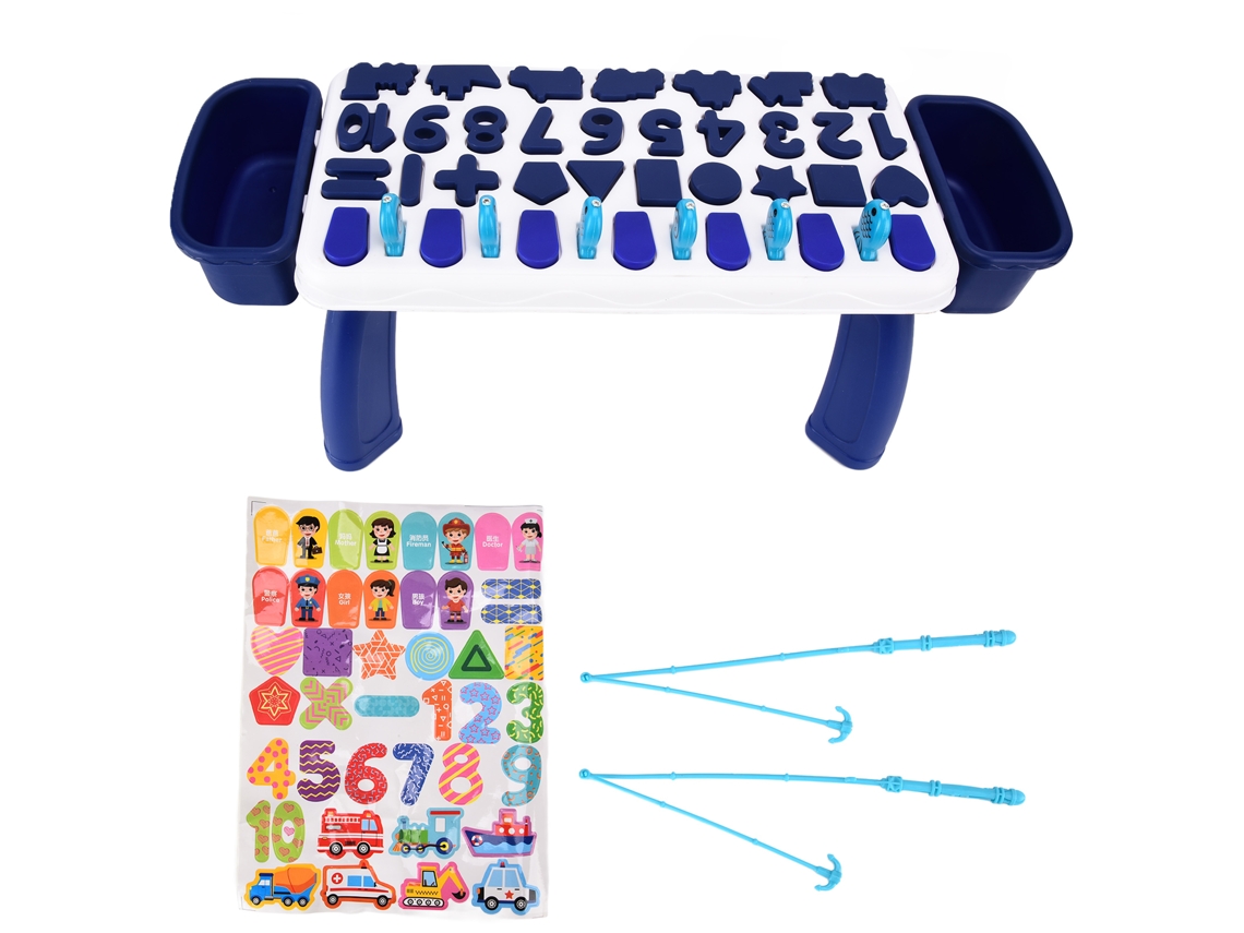 Primerox brinquedo Educativo de Números e Letras para Pré escola com Quebra cabeça e Pesca Magnética