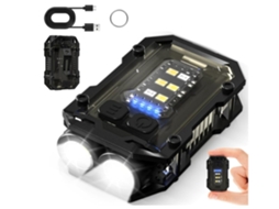 Tochas Pequenas E Poderosas Led Super Brilhantes 1100 Lúmens 8 Modos 3 Fontes De Luz Lanterna À Prova Dágua Ipx4 Com Magnético Preto Yunzii