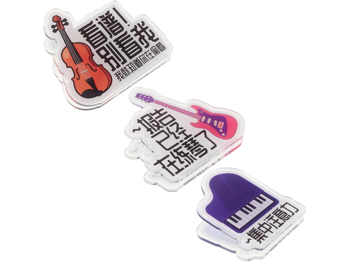 Clipes para Partitura Toyvian, Conjunto de 3 Peças, Suporte para Partitura de Piano, Violão e Violino, Clipes Musicais