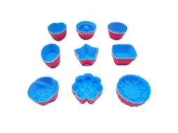 Copos para Cupcake de Silicone Reutilizáveis Grau Alimentício e Antiaderentes Conjunto de Moldes NEVEANCE