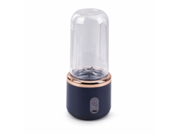 Liquidificador Portátil Usb Recarregável Azul, Copo Individual Com 6 Lâminas Para Sumos E Batidos