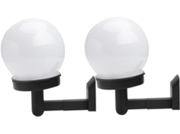 Luminária Solar Externa De 2 Peças Para Corredor, Luminária De Parede Solar Led Para Pátio Externo Gokoco