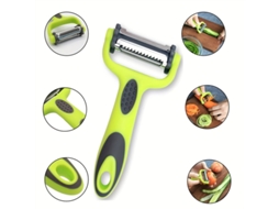 Descascador Rotativo 3 em 1 em Aço Inoxidável , Utensílio de Cozinha Ecológico MDUG (verde acinzentado)