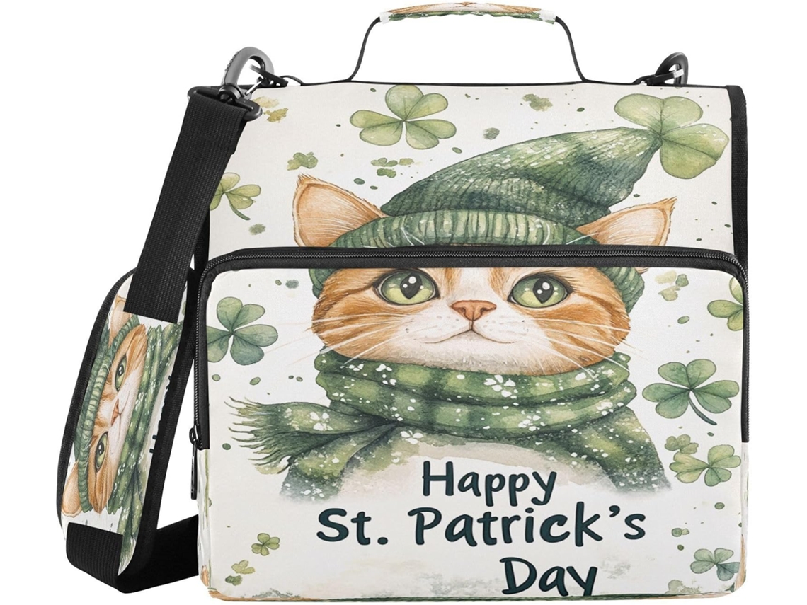 Organizador de Gato St Paste 3cm com Alça, Multibolsas, Organizador de Material Escolar Adequado ou Médio