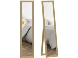 Espelho Corpo Inteiro 157x37 Cm Moldura Mdf Carvalho