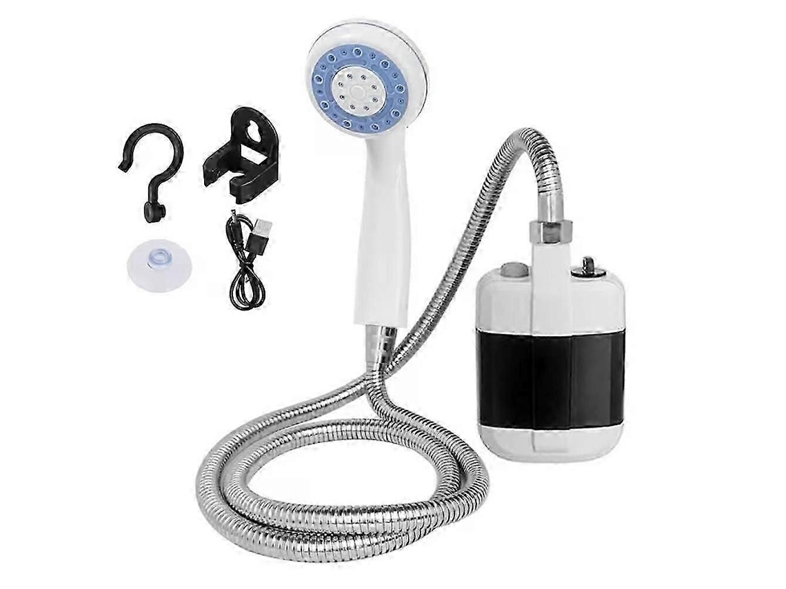 Chuveiro Portátil Para Acampamento, Chuveiro Elétrico Externo Com Bomba Usb Para Estacionamento. PENGDSJE