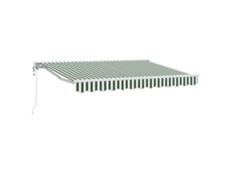 Conjunto 1 Toldo Retrátil Vidaxl Branco Alumínio (3,5 X 2,5 M)