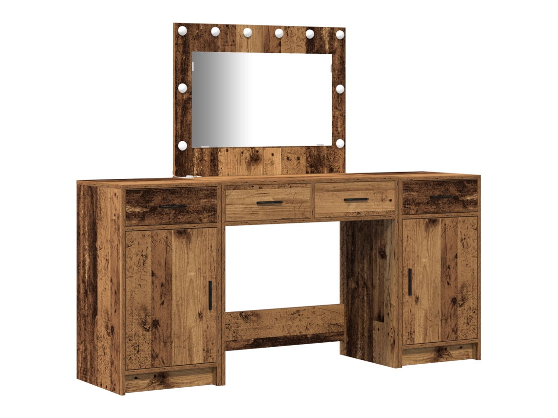 Conjunto 3 Mesa De Vestir Vidaxl Castanho Derivados De Madeira (78,5 X 41 X 135 Cm)