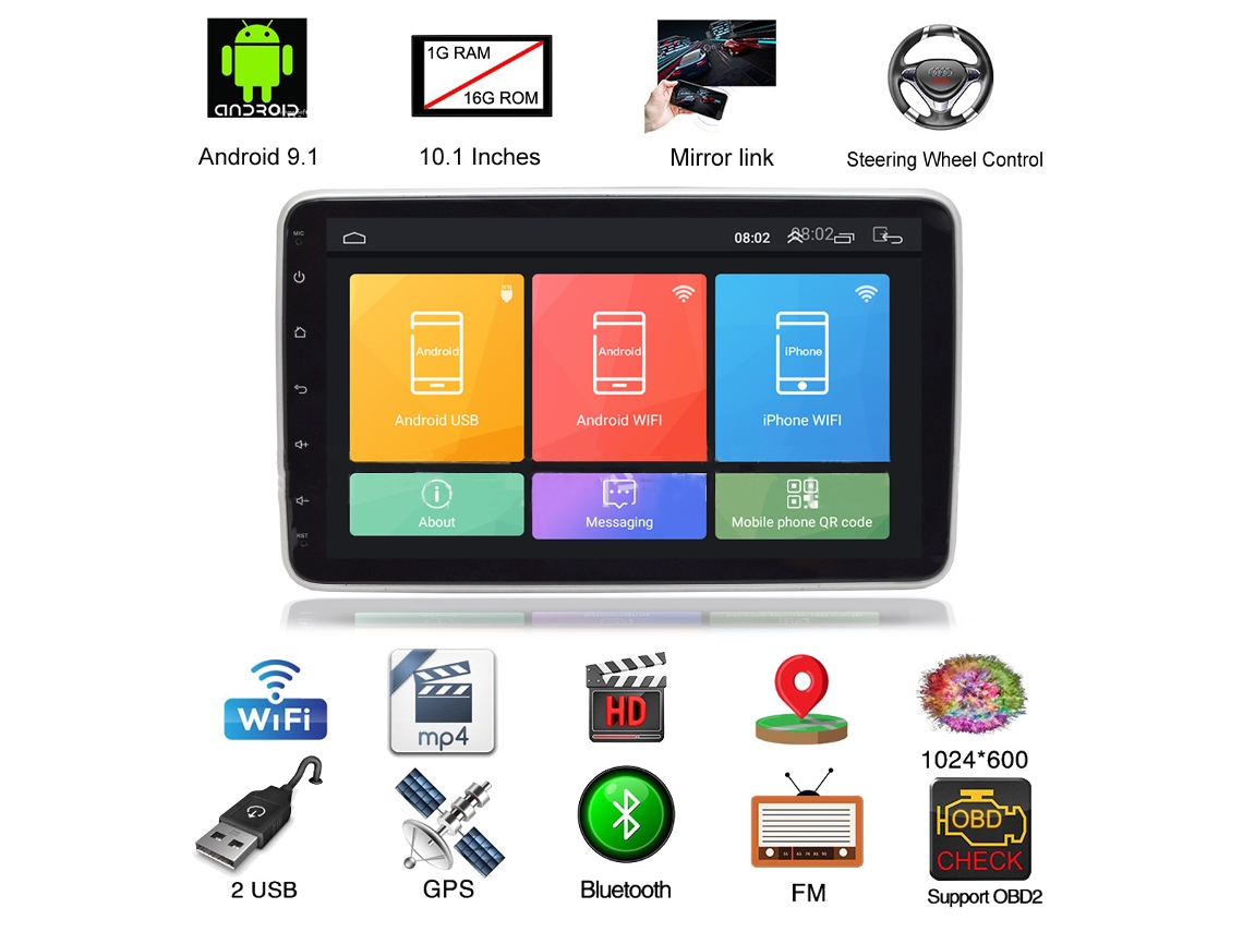 Gps B167 10.1''Europa Bluetooth Mãos Livres 10.1''- 2G 16G OHPA