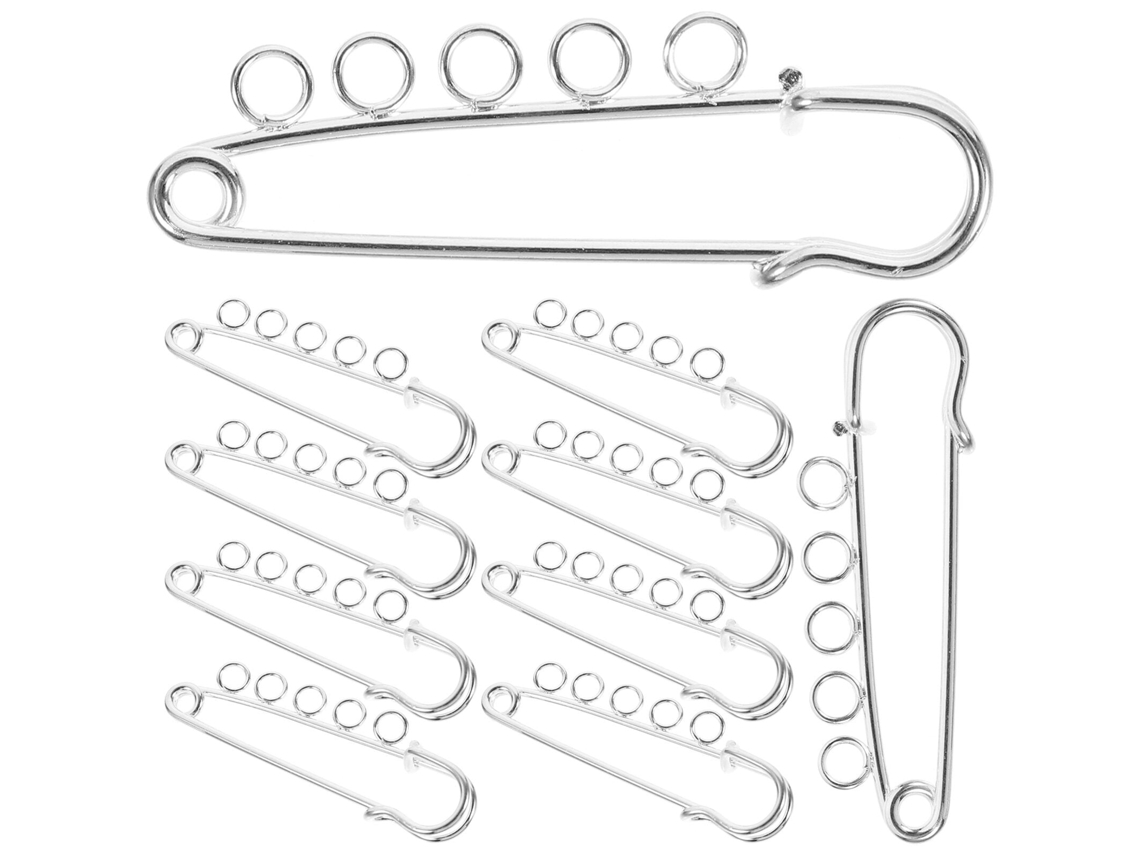 10 Piezas De Accesorios Para Broches, Imperdibles, Agujas Con Agujeros, Alfileres De Metal, Broches Para Bricolaje