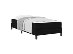 Cama Box com Colchão Preto 80 X 200 Cm Tecido MAISON EXCLUSIVE
