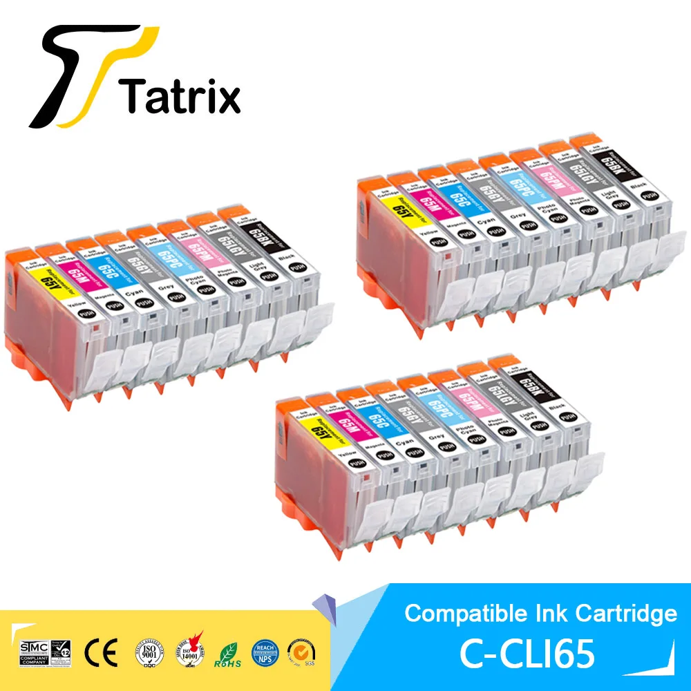3set 24pcs Canon Cli65 For Canon Pixma Pro-200 Pro200 Pro 200 Printer