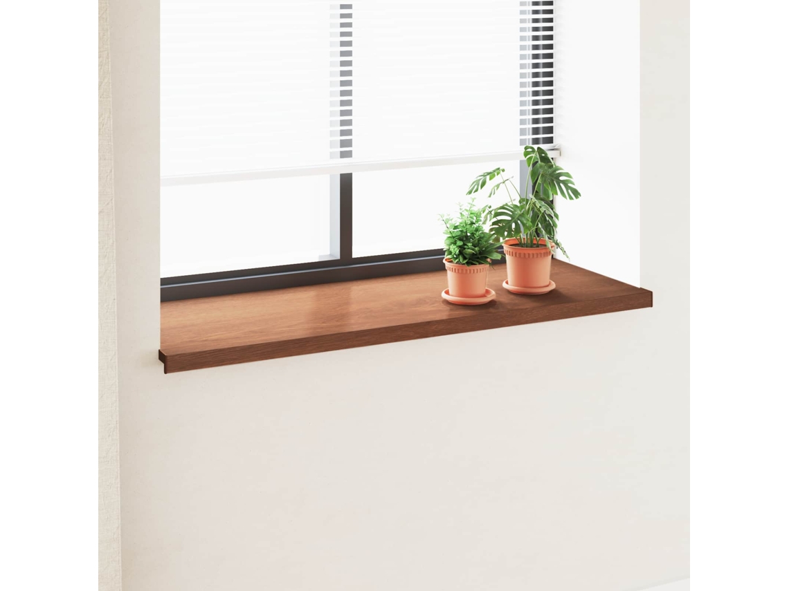 Vidaxl Soleira De Janela Madeira Marrom 120 X 50 X 4,5 Cm Pvc