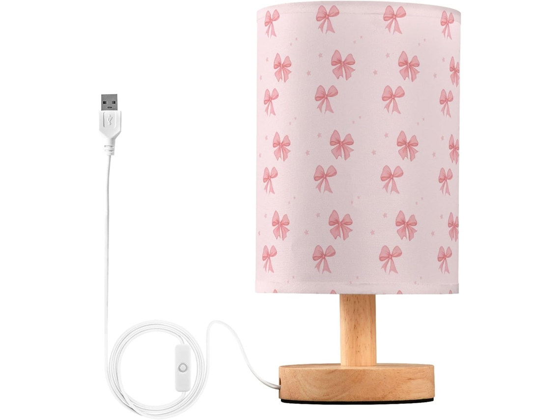 Abajur De Cabeceira Bows Com Porta Usb, Sem Necessidade De Lâmpada, Luz Led Quente Para Quarto, Sala De Estar