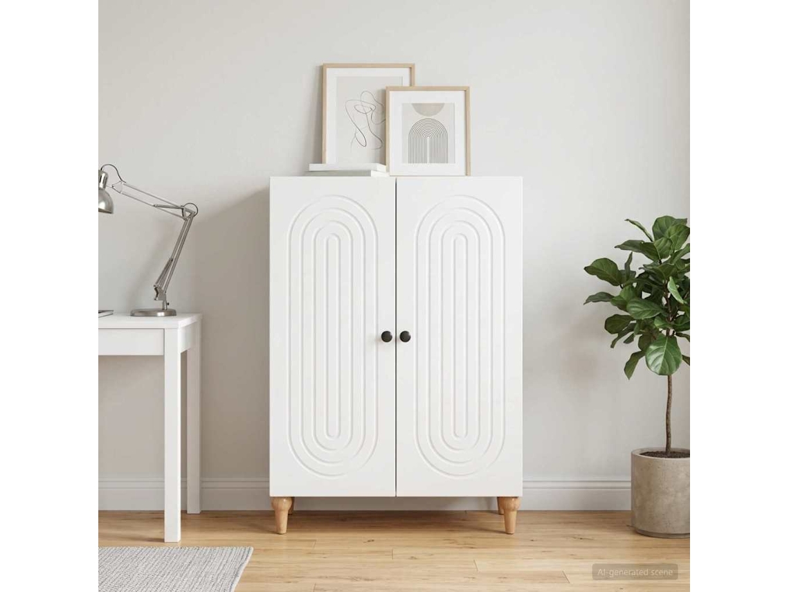 Vidaxl Buffet Branco 66 X 34,5 X 90 Cm Derivados De Madeira