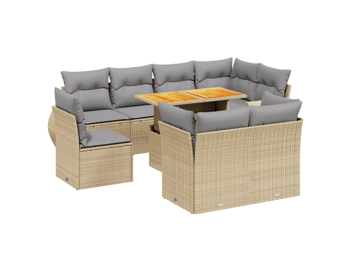 Garden Sofa Set, Garden Sofa Sets Vidaxl Bege Rattan / Vime (n/a)