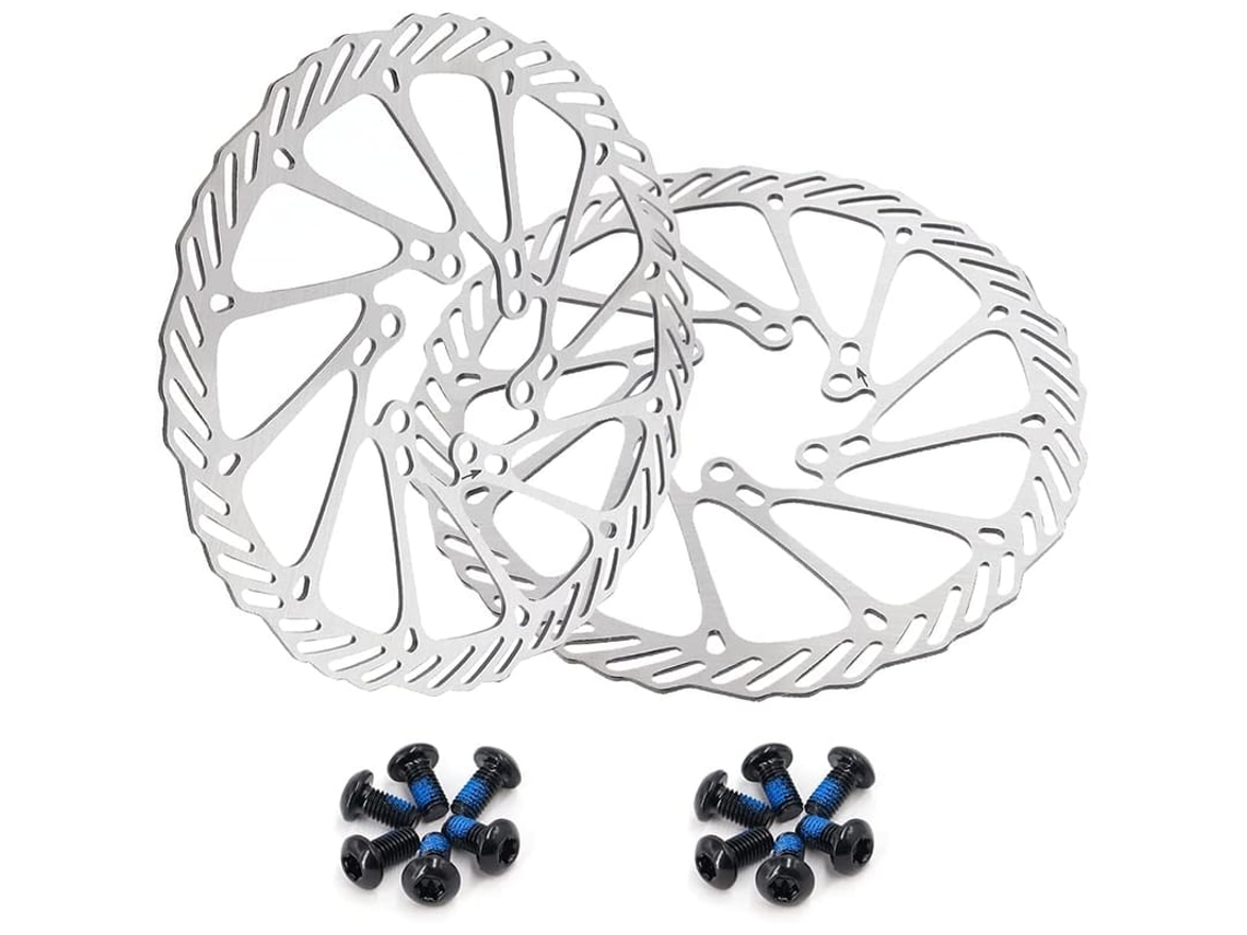 Rotor De Freio A Disco Bicicleta 180mm 2 Pacotes Aço Inox Com 12 Parafusos Para Bike Estrada Mountain Bike Bmx Mtb