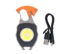 2026 linterna Led Portátil Multifuncional com Chaveiro, Abertura de Garrafas e Isqueiro, Carregável Usb Tipo C, 3 Modos de Luz
