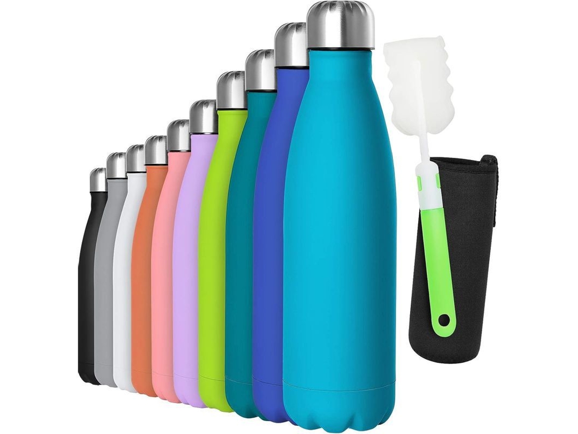 Garrafa de água de aço inox 500ml, isolamento a vácuo, marca S/MARCA