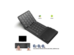Teclado Bluetooth Dobrável Teclado Sem Fio Dobrável com Touchpad, Recarregável e Portátil. TAISHENGDA