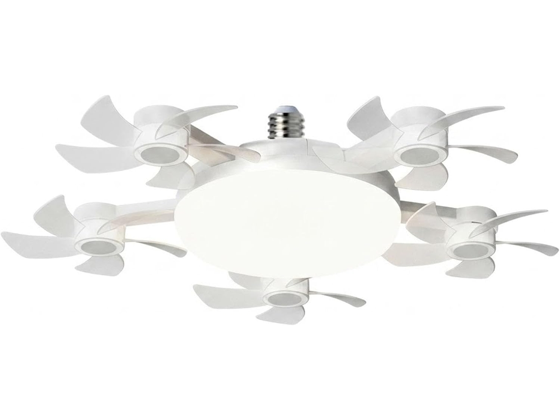 Ventilador De Teto Com Luz E Soquete E27, Led