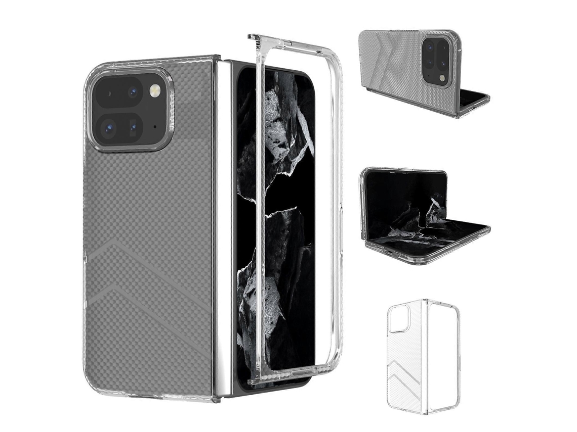 Capa Telemóvel Transparente Em Material Resistente Com Proteção Anti-choque Para Google Pixel 9 Pro Fold, Transparente Elysve