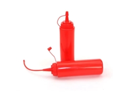Ats botella Falsa de Ketchup En Spray Juguete de Broma Plástico Rojo para Día de Los Inocentes Halloween Fiesta