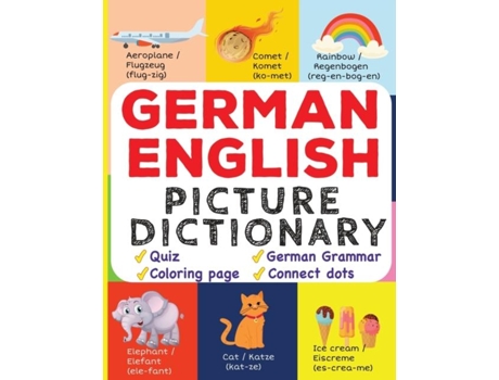 Livro German English Picture Dictionary Learn Over 500 German Words amp Phrases for Visual Learners de Magic Windows (Inglês)
