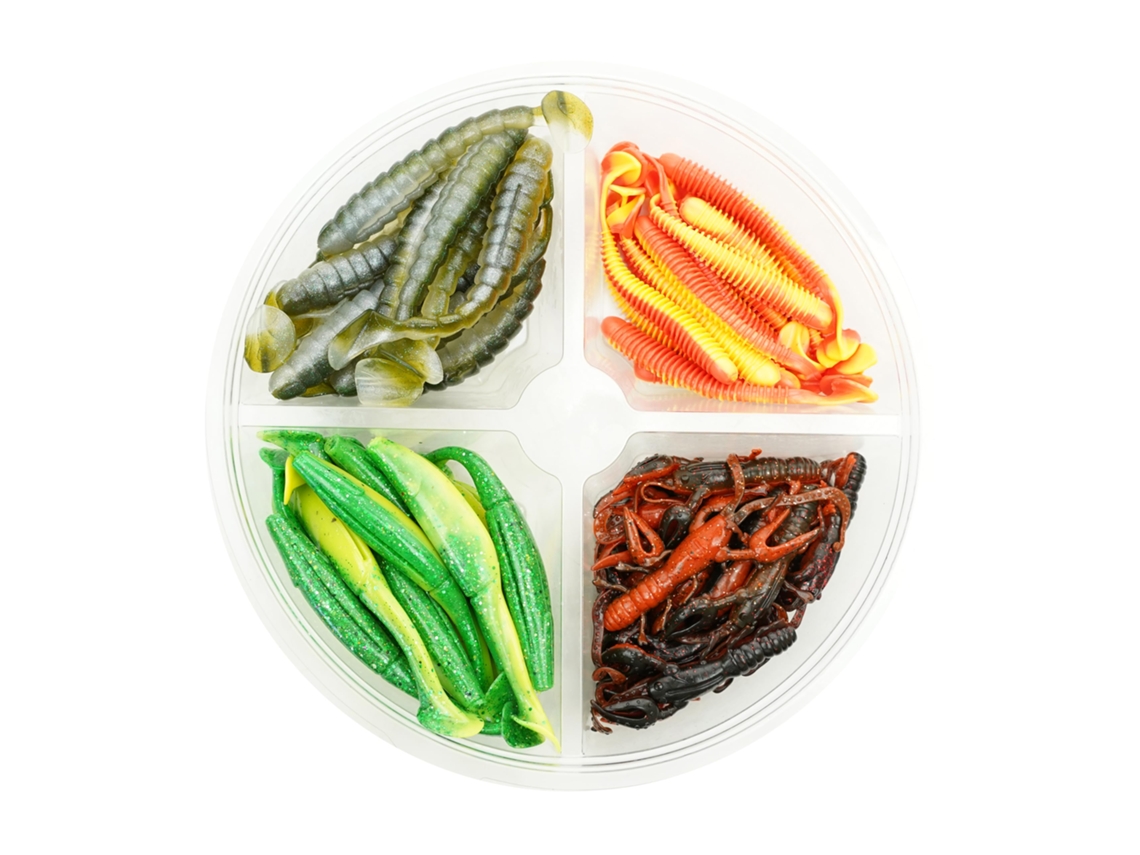 Set Softbaits Zander Perch 400g 60 Pcs 5-10cm