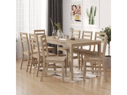 Vidaxl Cadeiras De Jantar 8 Pcs Madeira De Acácia Maciça