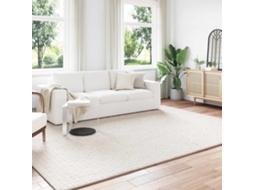 Vidaxl Tapetes De Área Retangular Sirolo Creme 280 X 200 Cm Poliéster