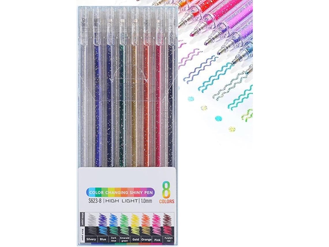 Canetas De Gel Com Glitter,