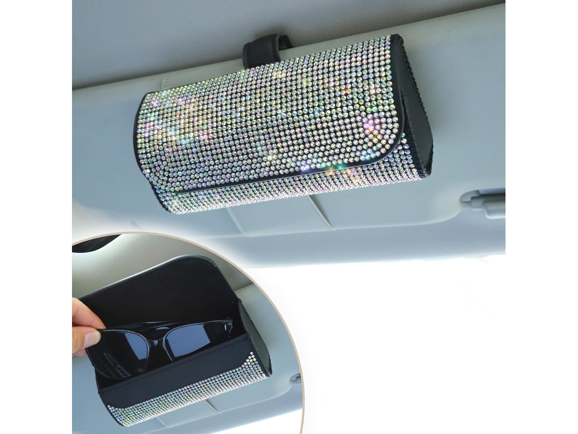 Estojo Brilhante para Óculos de Sol para Quebra, Sol de Carro, Óculos Brilhante com Clipe Magnético AQUAFORGE