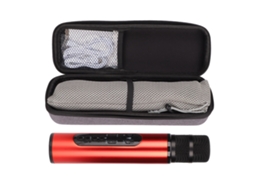 Microfone sem fio Mali Bluetooth portátil com design ergonômico para festa, carro, casa, ao ar livre, vermelho