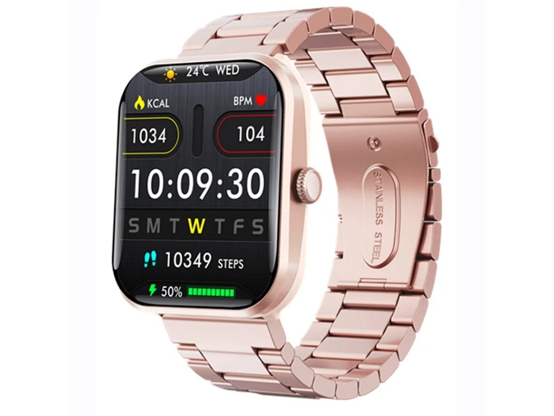 Smartwatch com monitoramento de frequência cardíaca, pressão arterial e temperatura, envio de notificações e medição de açúcar não invasiva N Bestvite